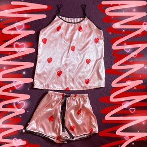 Shein Strawberry Pajama Set